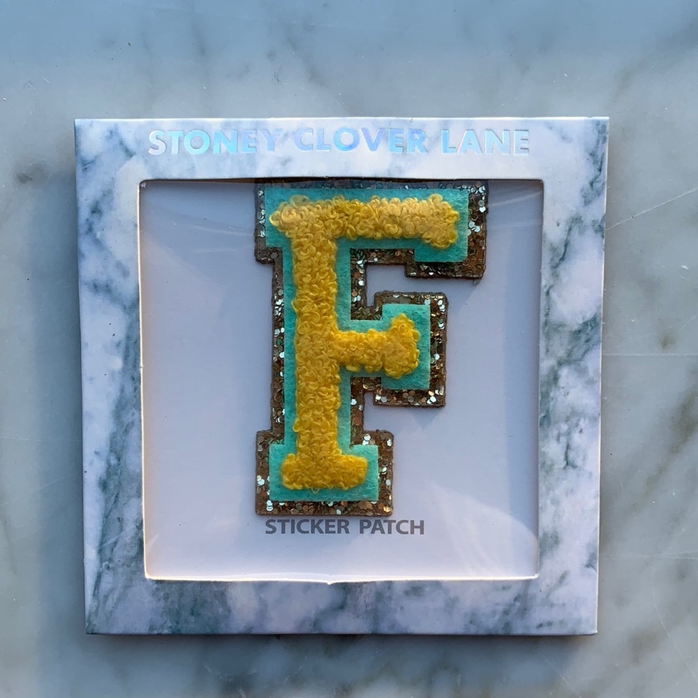 Stoney Clover Lane Luxe Varsity Letter “F”